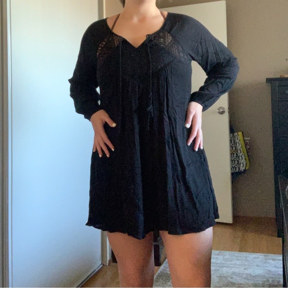 Purple Snow Black Dress - Picture 2 of 4